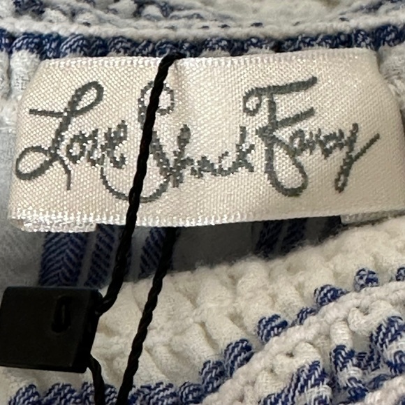 LoveShackFancy Daisy Off the Shoulder Crop Top
Blouse Size XS Pom Pom Hem - Picture 13 of 15